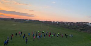 Couch to 5KM group meeting at Seaford salts recreational ground