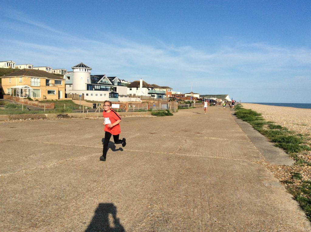 Summer Solstice Junior Runners at finish line