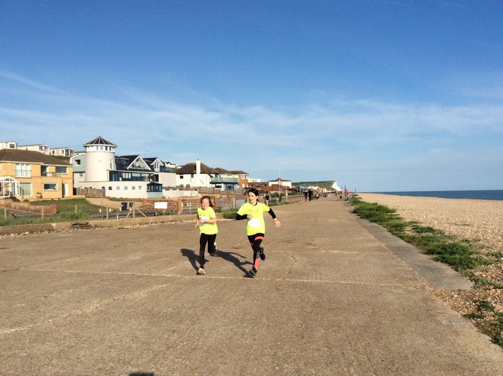 Summer Solstice Junior Runners at finish line