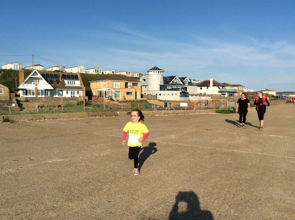 Summer Solstice Junior Runners at finish line