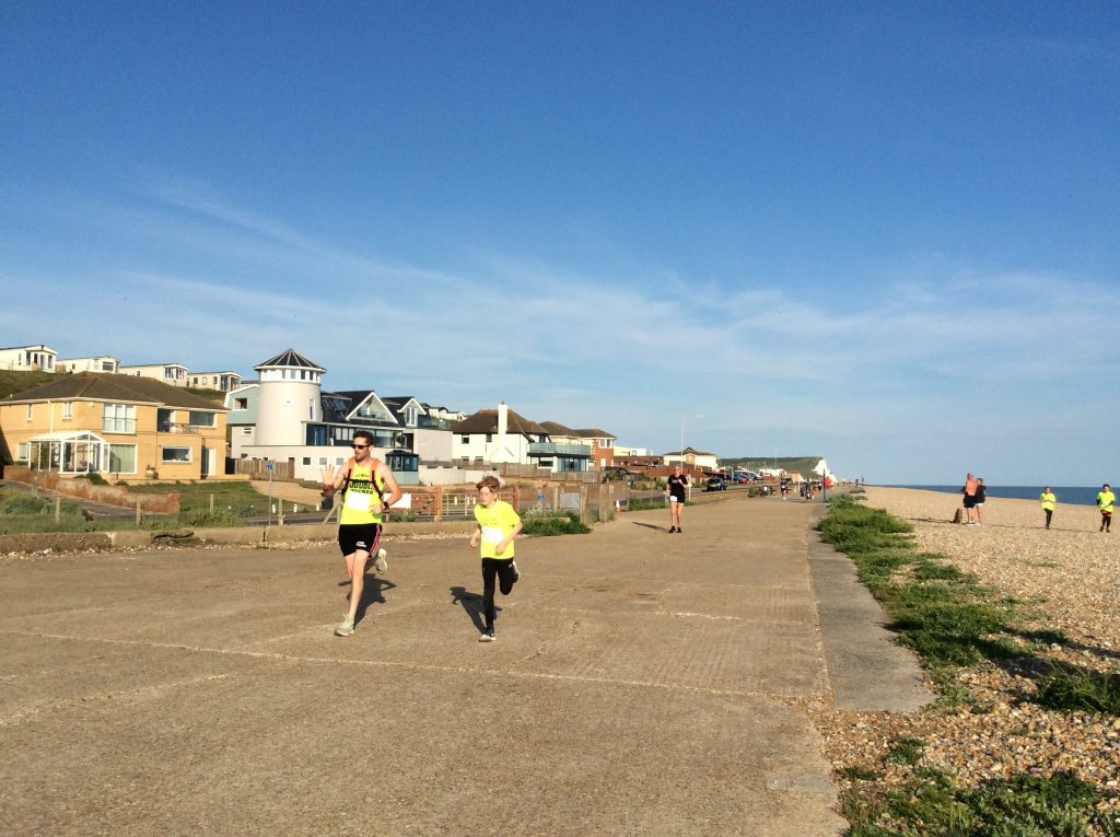 Summer Solstice Junior Runners at finish line