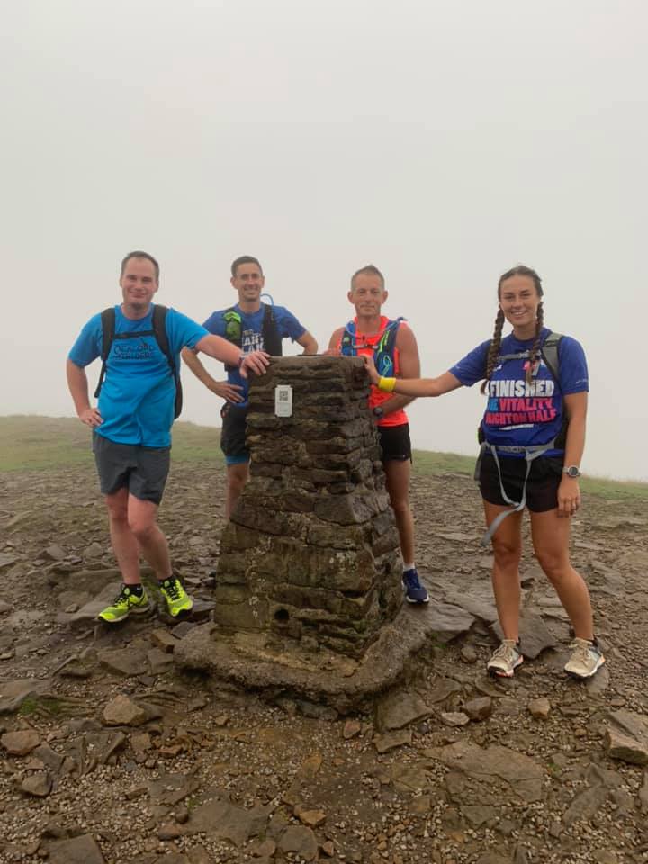 Yorkshire 3 Peaks Challenge Striders at the top