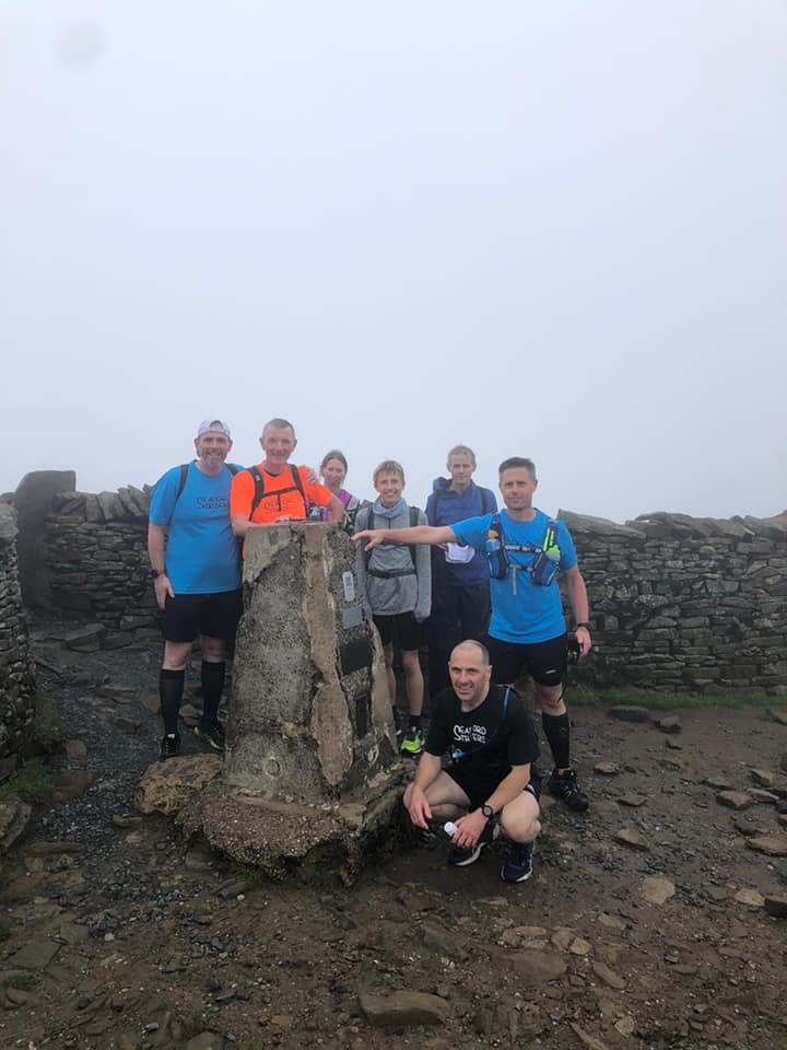 Yorkshire 3 Peaks Challenge Striders at the top