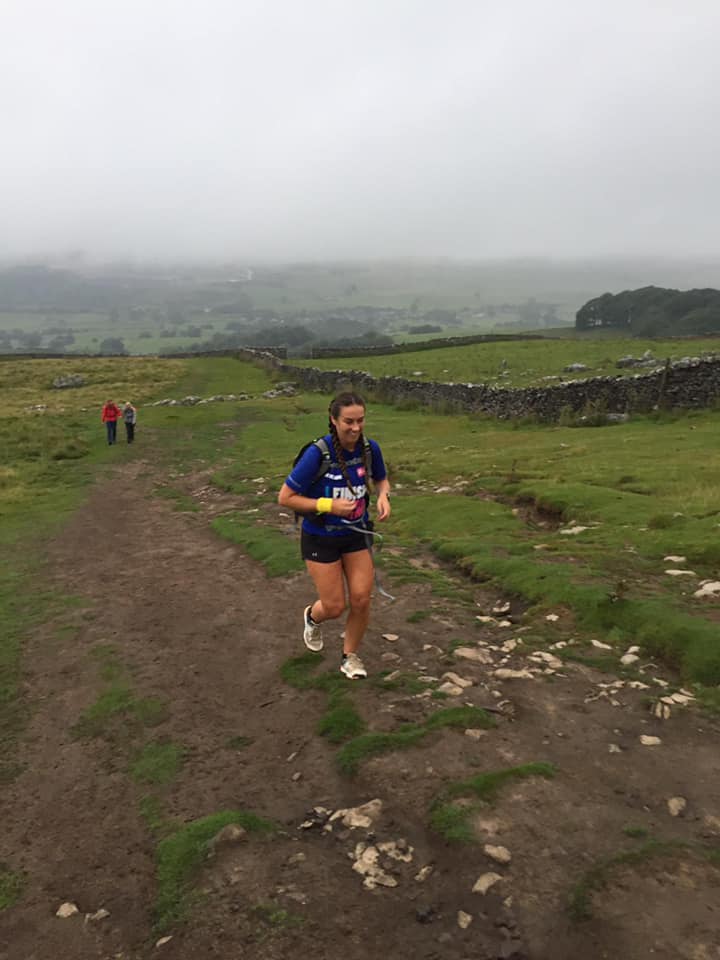 Yorkshire 3 Peaks Challenge Strider running up hill