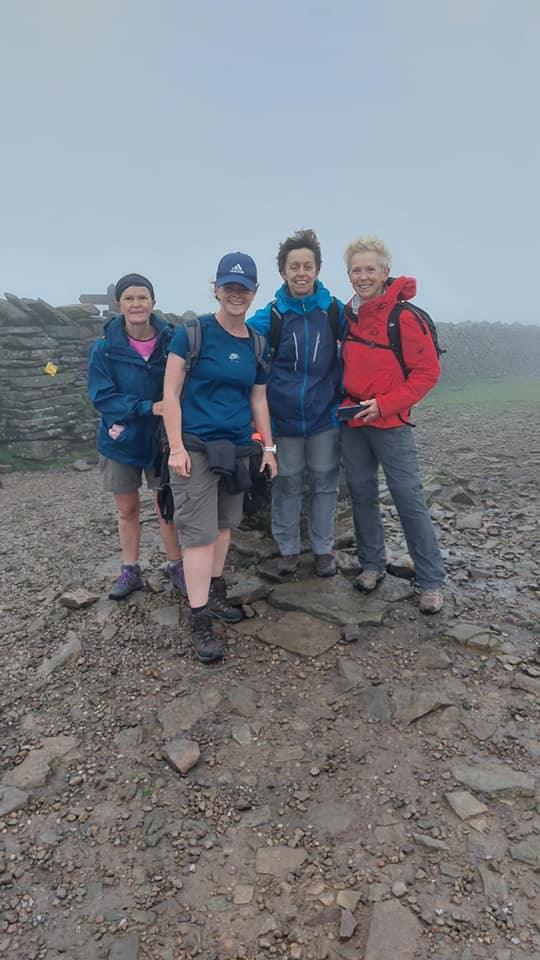Yorkshire 3 Peaks Challenge Striders at the top