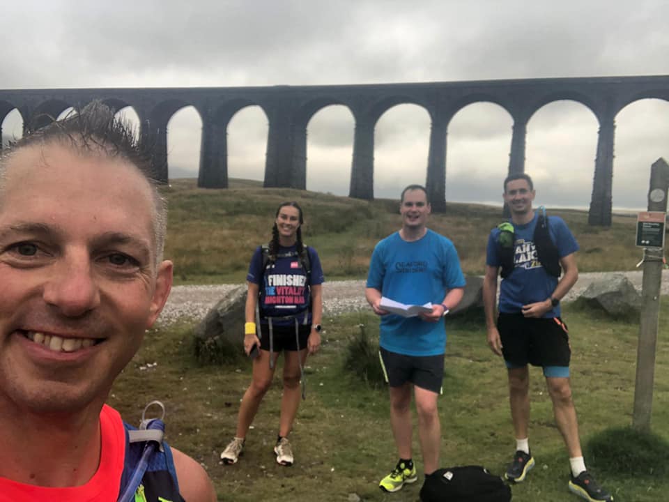 Yorkshire 3 Peaks Challenge Striders by bridge
